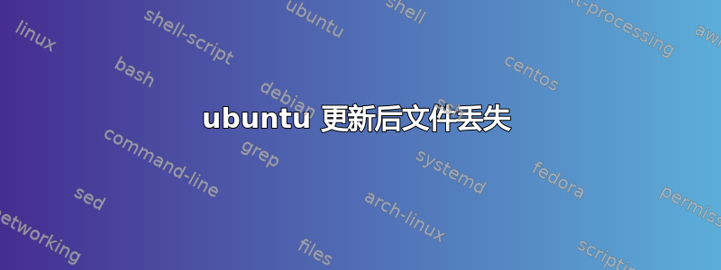 ubuntu 更新后文件丢失