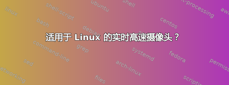 适用于 Linux 的实时高速摄像头？