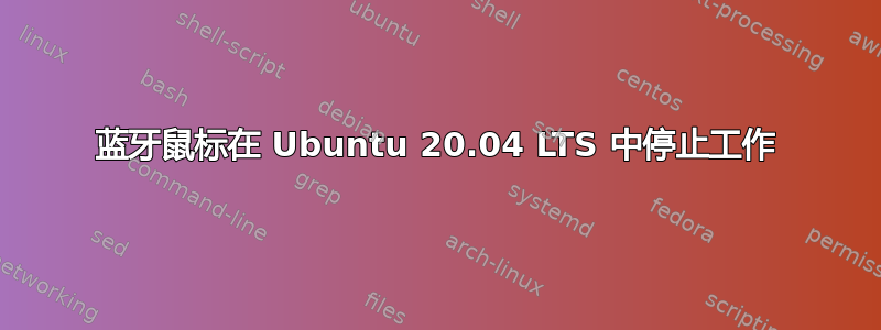 蓝牙鼠标在 Ubuntu 20.04 LTS 中停止工作