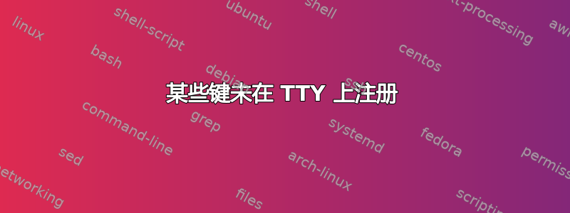 某些键未在 TTY 上注册