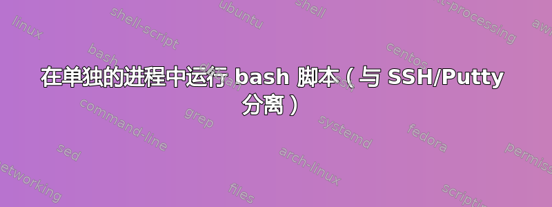 在单独的进程中运行 bash 脚本（与 SSH/Putty 分离）