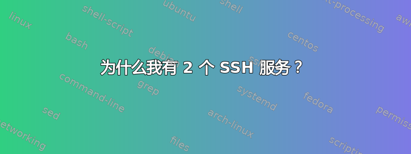 为什么我有 2 个 SSH 服务？