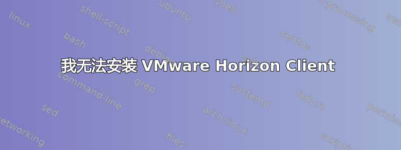 我无法安装 VMware Horizo​​n Client