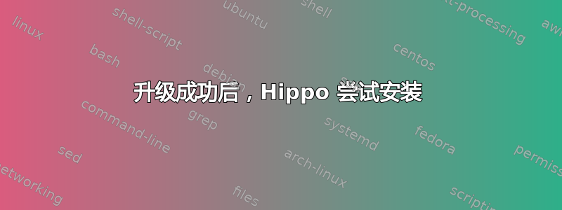 升级成功后，Hippo 尝试安装