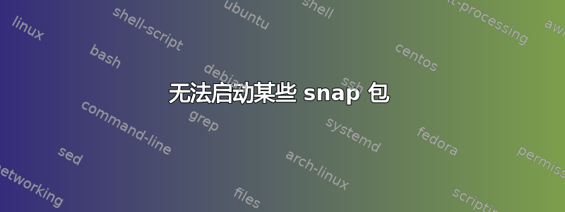 无法启动某些 snap 包