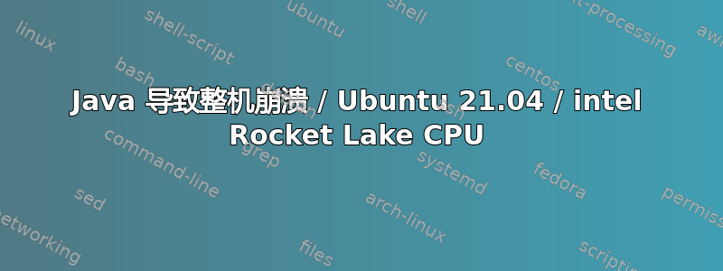 Java 导致整机崩溃 / Ubuntu 21.04 / intel Rocket Lake CPU