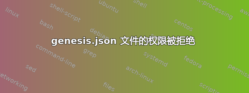 genesis.json 文件的权限被拒绝