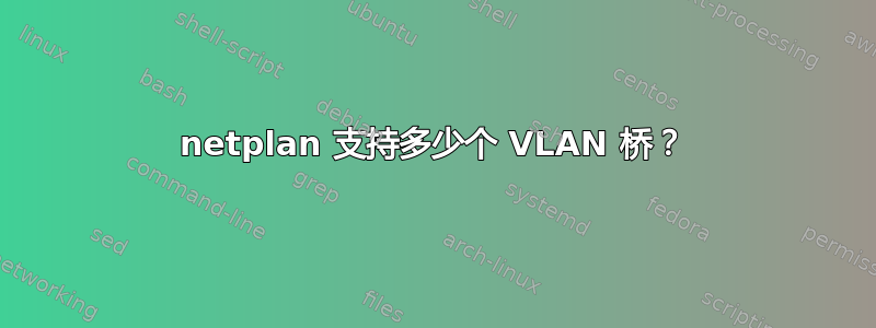 netplan 支持多少个 VLAN 桥？