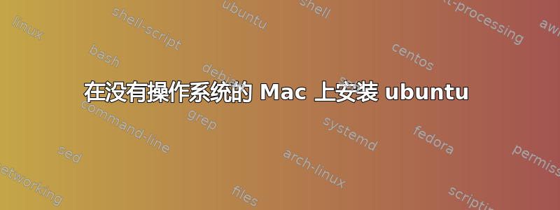 在没有操作系统的 Mac 上安装 ubuntu