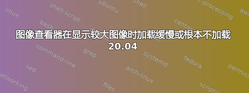 图像查看器在显示较大图像时加载缓慢或根本不加载 20.04