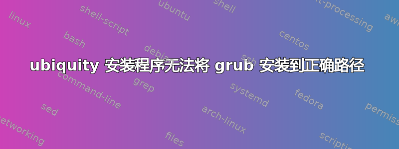 ubiquity 安装程序无法将 grub 安装到正确路径