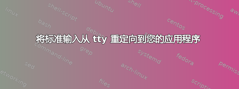 将标准输入从 tty 重定向到您的应用程序