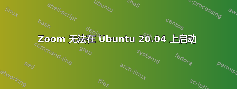 Zoom 无法在 Ubuntu 20.04 上启动