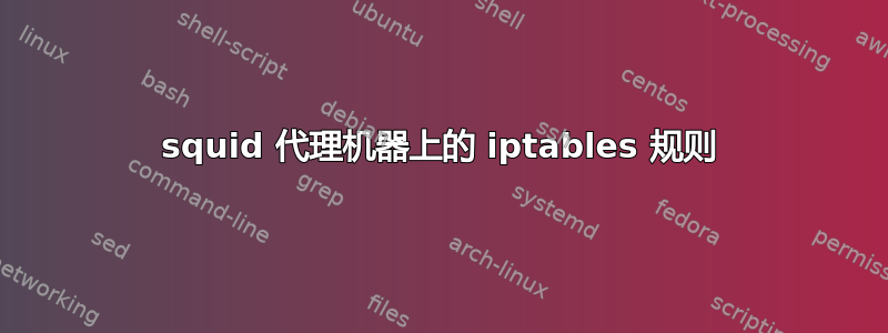 squid 代理机器上的 iptables 规则