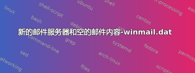 新的邮件服务器和空的邮件内容-winmail.dat 