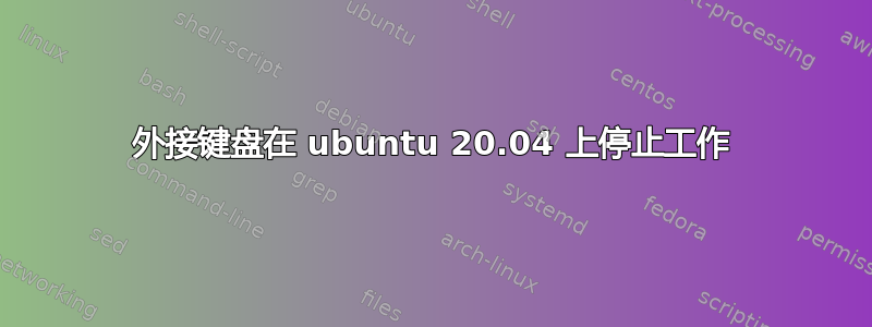 外接键盘在 ubuntu 20.04 上停止工作