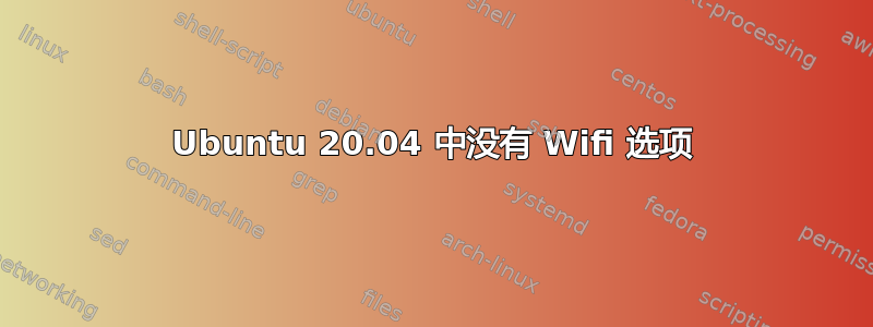 Ubuntu 20.04 中没有 Wifi 选项