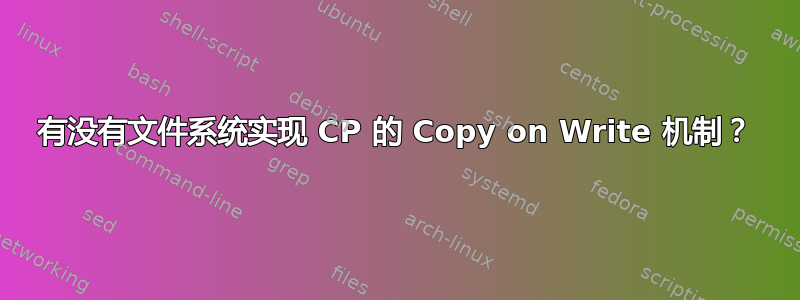 有没有文件系统实现 CP 的 Copy on Write 机制？