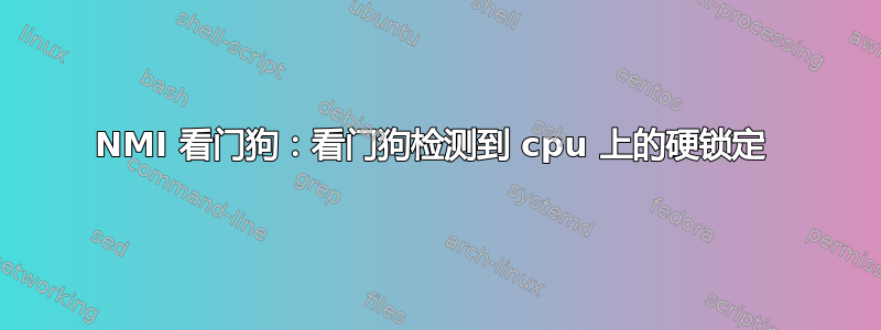 NMI 看门狗：看门狗检测到 cpu 上的硬锁定 