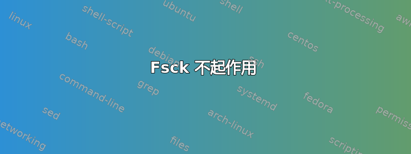 Fsck 不起作用