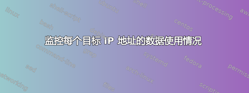 监控每个目标 IP 地址的数据使用情况