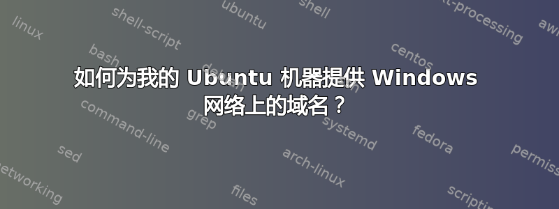 如何为我的 Ubuntu 机器提供 Windows 网络上的域名？