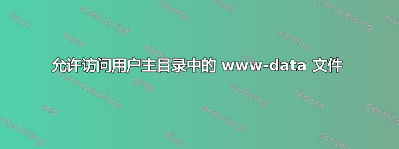 允许访问用户主目录中的 www-data 文件