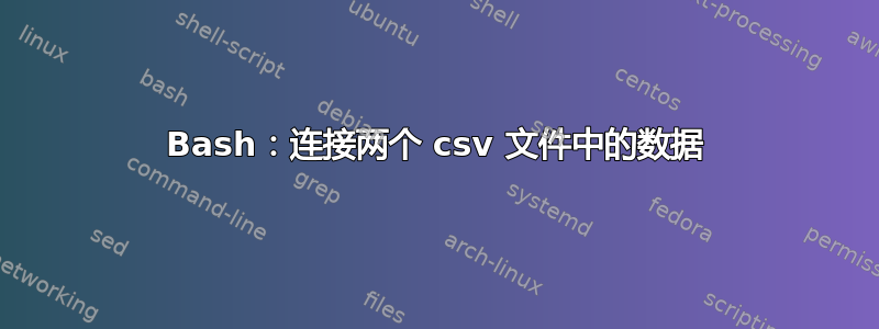 Bash：连接两个 csv 文件中的数据