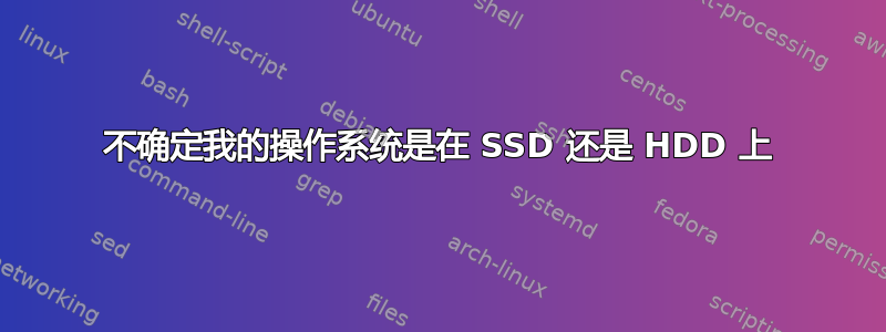 不确定我的操作系统是在 SSD 还是 HDD 上