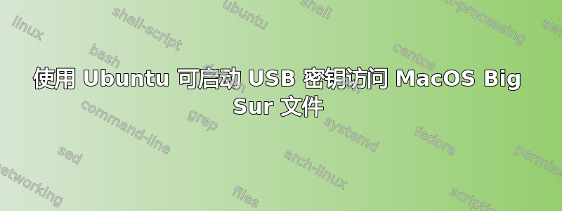 使用 Ubuntu 可启动 USB 密钥访问 MacOS Big Sur 文件