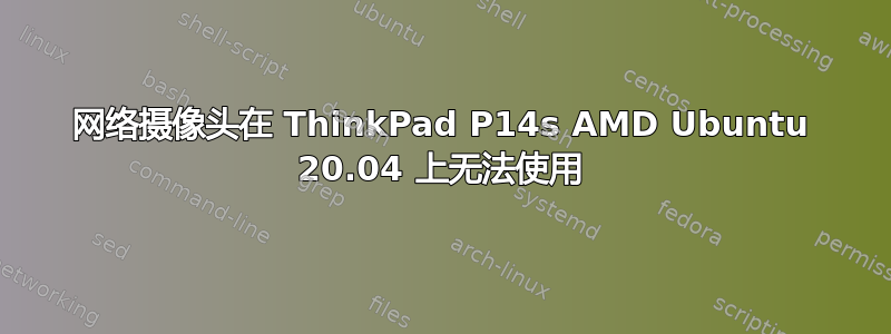 网络摄像头在 ThinkPad P14s AMD Ubuntu 20.04 上无法使用