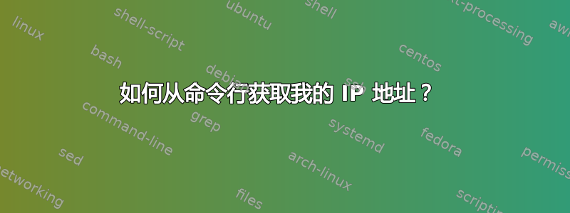 如何从命令行获取我的 IP 地址？ 