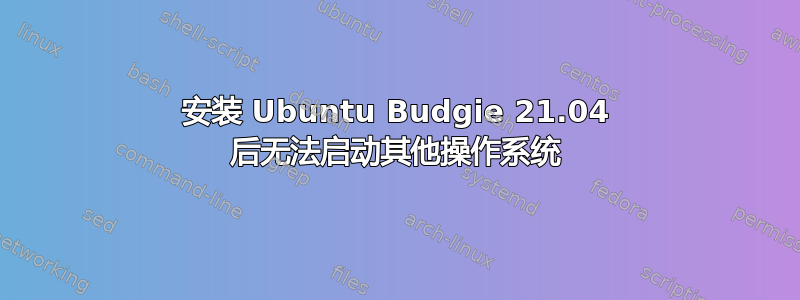 安装 Ubuntu Budgie 21.04 后无法启动其他操作系统