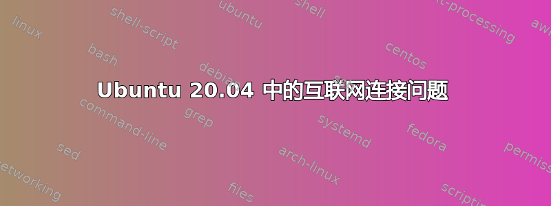 Ubuntu 20.04 中的互联网连接问题