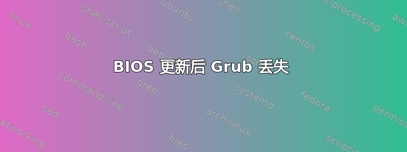 BIOS 更新后 Grub 丢失