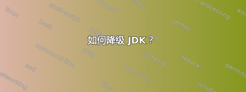 如何降级 JDK？