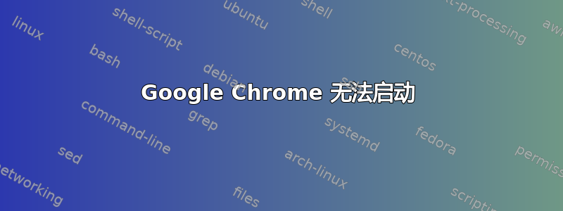 Google Chrome 无法启动