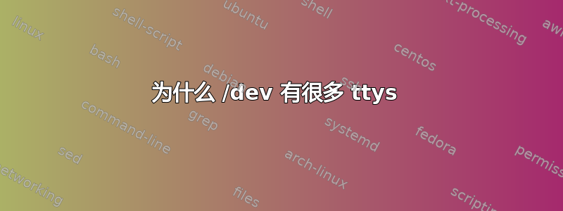 为什么 /dev 有很多 ttys 