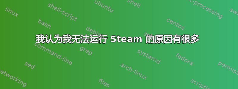 我认为我无法运行 Steam 的原因有很多