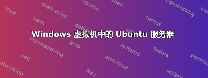 Windows 虚拟机中的 Ubuntu 服务器