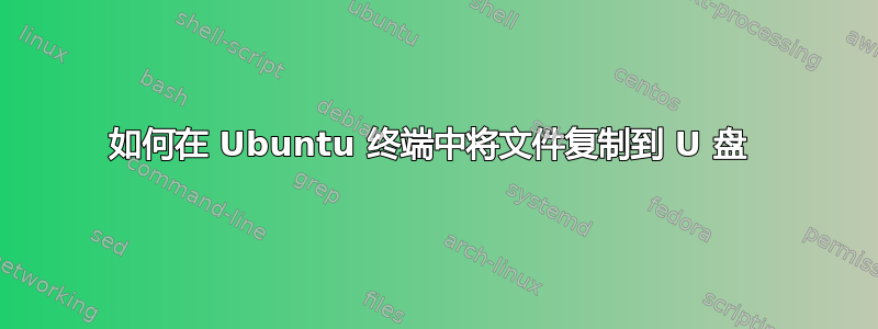 如何在 Ubuntu 终端中将文件复制到 U 盘 