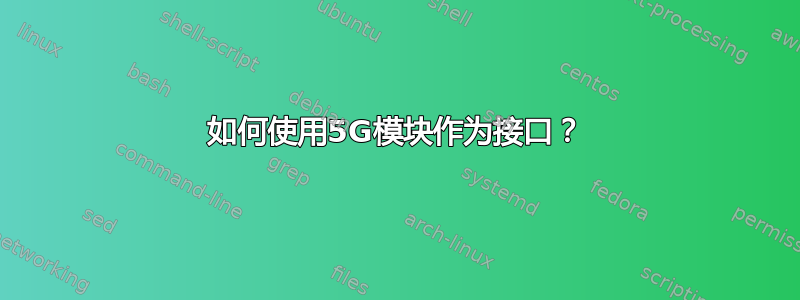 如何使用5G模块作为接口？