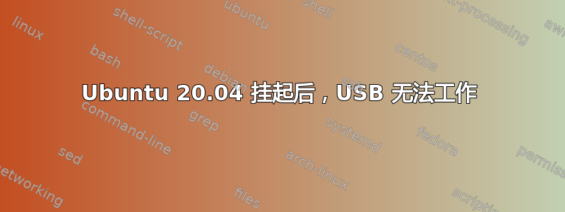 Ubuntu 20.04 挂起后，USB 无法工作