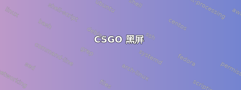 CSGO 黑屏