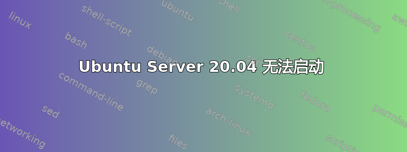 Ubuntu Server 20.04 无法启动