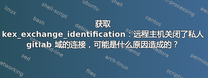 获取 kex_exchange_identification：远程主机关闭了私人 gitlab 域的连接，可能是什么原因造成的？