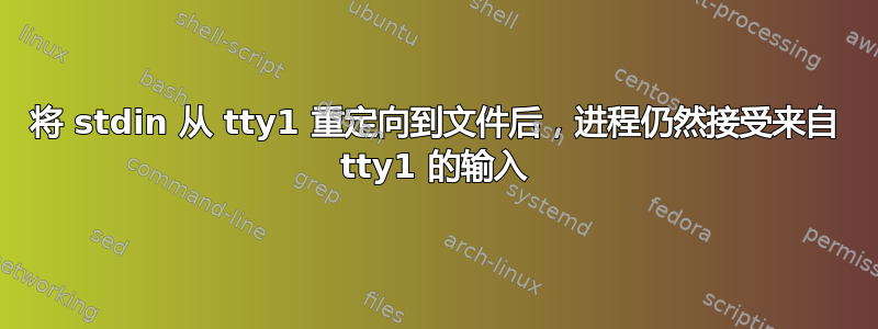 将 stdin 从 tty1 重定向到文件后，进程仍然接受来自 tty1 的输入