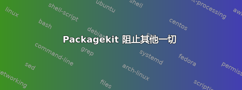 Packagekit 阻止其他一切