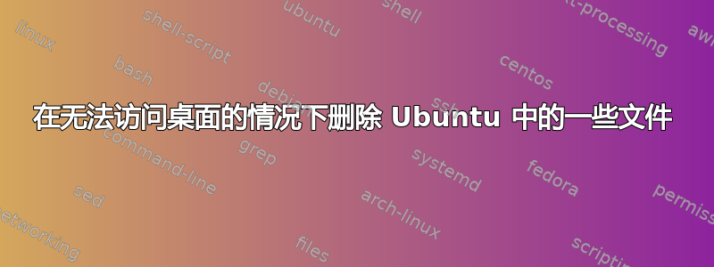 在无法访问桌面的情况下删除 Ubuntu 中的一些文件