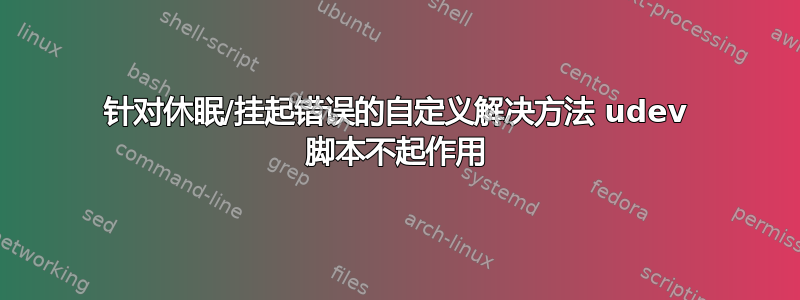 针对休眠/挂起错误的自定义解决方法 udev 脚本不起作用